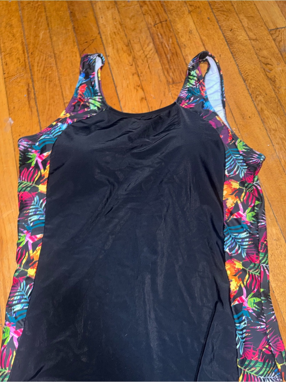 Women’s Sporty Tropical Print Beach One Piece Swimsuit Size 4X - Picture 4 of 5